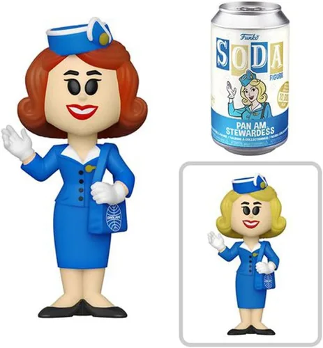Miniatura 3 de Funko Vinilo SODA, Pan Am, azafata, 1/6 probabilidades para variante de persecución rara, Pan, Am, figura de vinilo coleccionable, idea de regalo