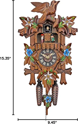 Miniatura 6 de Engstler Reloj Cuco Cuarzo - Flores Alpinas AH 532/10 QMT