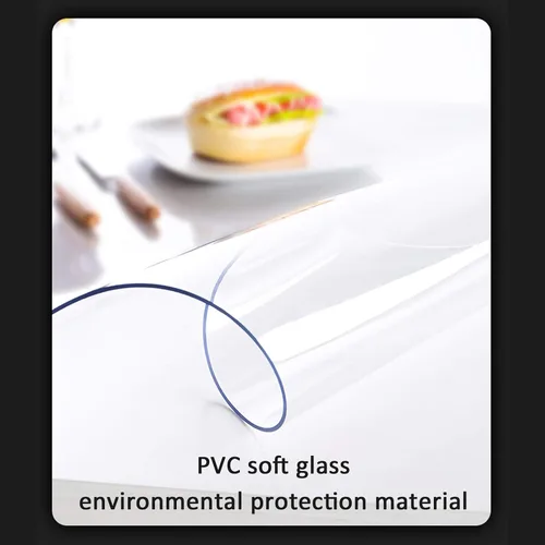 Miniatura 4 de Protector de mesa transparente de 0.059 in de grosor, de PVC suave, mantel impermeable transparente, mantel de mesa, mesa de café, mesa de noche