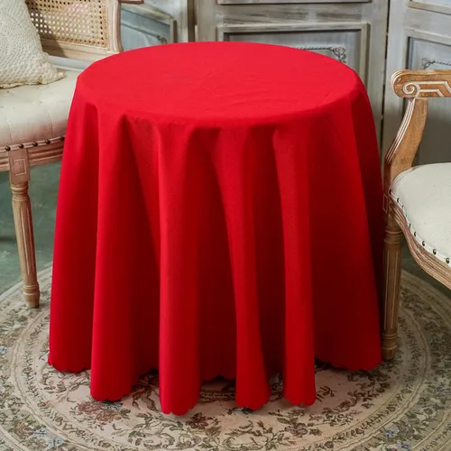 Miniatura 22 de JYFLZQ Mantel redondo negro de 70 pulgadas para mesas de 4 pies, lavable a máquina, duradero, tela de poliéster gruesa, para fiestas, banquetes