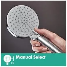 Miniatura 4 de hansgrohe Vernis Blend - Cabezal de ducha de mano de alta presión de 4 pulgadas, 2 ajustes de lluvia, IntenseRain en níquel cepillado, 5.7 L/min