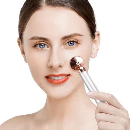 Miniatura 6 de Rodillo de jade eléctrico 3D rodillo facial y masajeador facial, cuarzo rosa 3 en 1