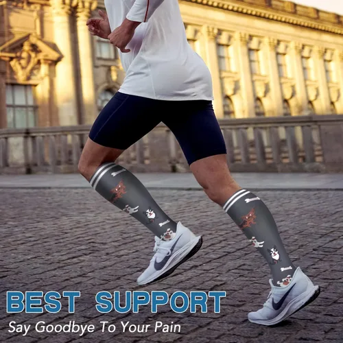 Miniatura 55 de SunFeeling - Calcetines de compresión para mujeres y hombres, 6 pares, brinda soporte a enfermeras, al correr, practicar atletismo y deportes