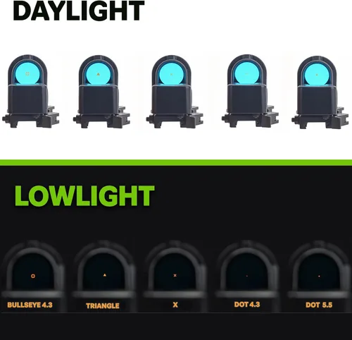 Miniatura 4 de Meprolight M21 Day and Night Reflex Sight, Self-Powered Dot Sight with Tritium, Fiber Optics, No Batteries Required, Made in Israel