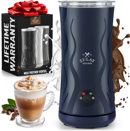 Miniatura 24 de Varita de espumador de leche mini y potente – Potente espumador de café de mano, mezclador de bebidas operado con batería – Tamaño de bolsillo Azul