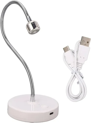 Miniatura 6 de LAJS5d4 - Lámpara de uñas LED UV, luz de curado de gel USB de 3 W con cuello de cisne giratorio de 360 grados, temporizador 60S para uso en salón