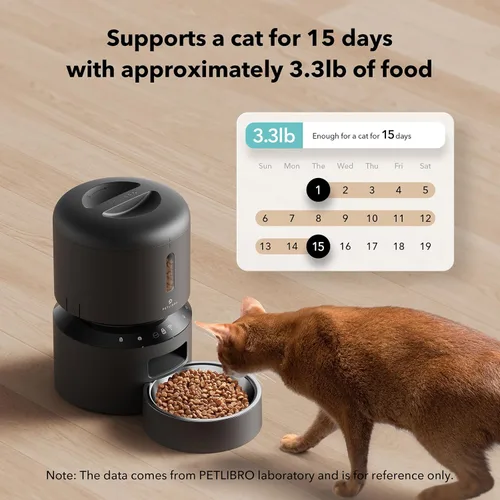 Miniatura 3 de PETLIBRO Comedero automático para gatos, comedero WiFi 5G para mascotas con preservación de frescura, comederos temporizados para gatos secos, hasta