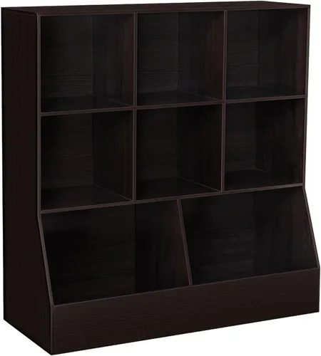 Miniatura 26 de DINZI LVJ Organizador de almacenamiento para juguetes, estantería para niños, gabinete de almacenamiento de juguetes de madera, estantería