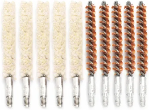 Miniatura 8 de Kit de 10 Cepillos/Hisopos para Ánima, Cepillos de Limpieza para Ánima de Escopeta/Pistola (.25 Cal)