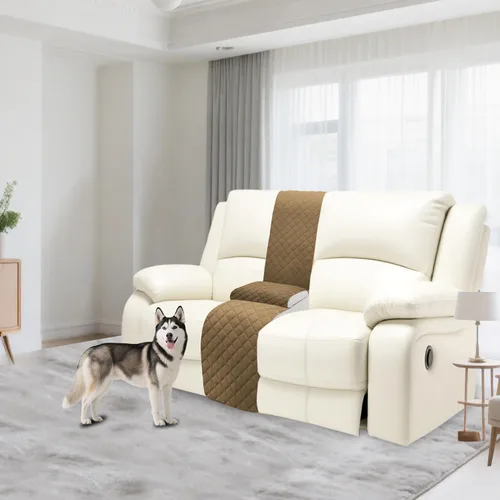Miniatura 71 de Fundas para sofá modular reclinable, de terciopelo en forma de L, funda de consola central para perros y mascotas, lavable antideslizante, 1 funda