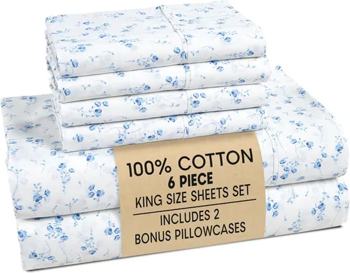 Miniatura 117 de Casa Platino Sábanas de cama individual XL, sábanas de 100 % algodón con 2 fundas de almohada, tejido percal crujiente y sensación acogedora, verde
