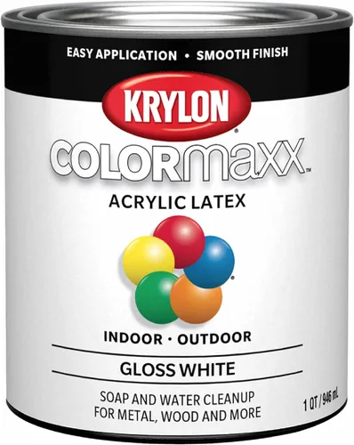 Miniatura 14 de Krylon K05647007 COLORmaxx - Pintura acrílica de látex para uso en interiores y exteriores, 1 cuarto de galón (paquete de 1), negro, 31 onzas
