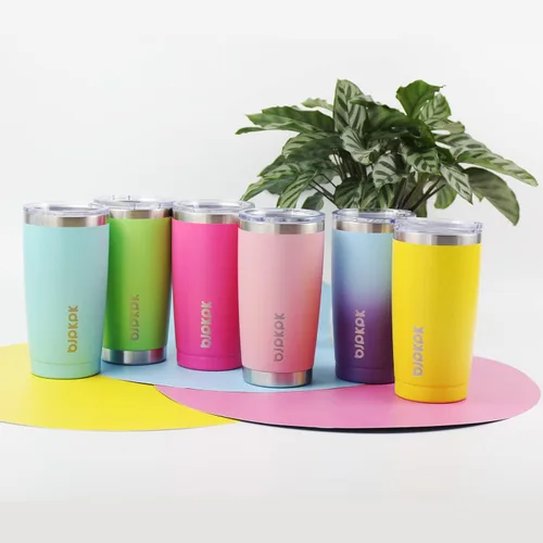 Miniatura 6 de BJPKPK - Vaso aislado de acero inoxidable, taza para café con tapa y pajilla, taza de viaje al vacío de doble pared, vaso a prueba de fugas
