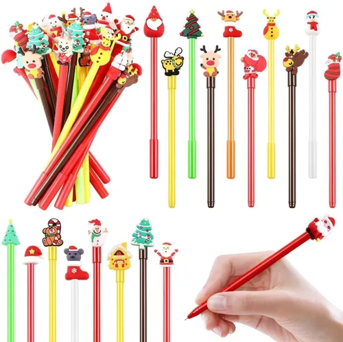 Miniatura 9 de SANNIX 20 bolígrafos de tinta de gel de dibujos animados, a granel, varios estilos, novedosos bolígrafos de escritura para niños, regalo, escuela