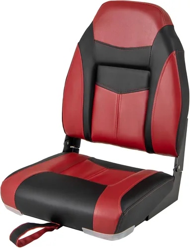 Miniatura 12 de Goplus Asientos para barco con respaldo bajo/alto, asiento plegable para barco con tornillos de acero inoxidable y bisagras de aluminio, acolchado