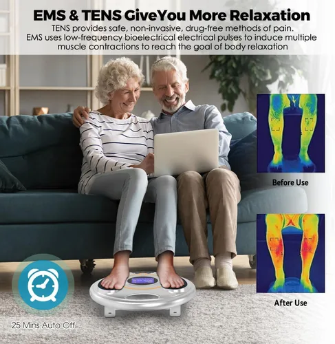 Miniatura 3 de OSITO Estimulador de circulación de pies, mejora la circulación del pie, masajeador de pies EMS y máquina de terapia corporal, alivia el dolor