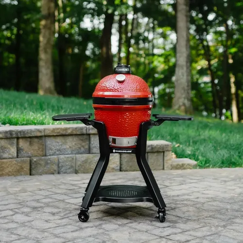 Miniatura 4 de Joe Jr - Parrilla de carbón portátil de 3 piezas por Kamado Joe con cubierta de parrilla y carrito con estantes laterales