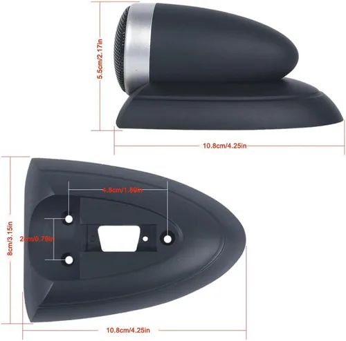 Miniatura 4 de Tweeter HiFi 4 ohmios 25-Core Altavoz de tono ultra alto DIY Tweeter externo agudos para cine en el hogar KTV Car (negro + plata)