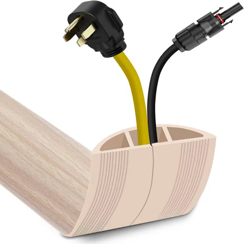 Miniatura 12 de JAHOMFAI Cubierta para cables de piso 1m de largo, cubiertas para cables en el suelo para proteger los cables y prevenir riesgos de caídas, fácil