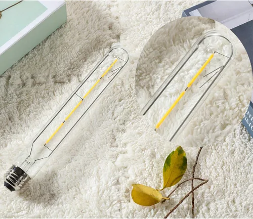 Miniatura 8 de Leools Bombillas LED largas T10, bombilla tubular regulable de 4 W, equivalente a 40 vatios, bombilla de filamento LED vintage estilo Edison E26