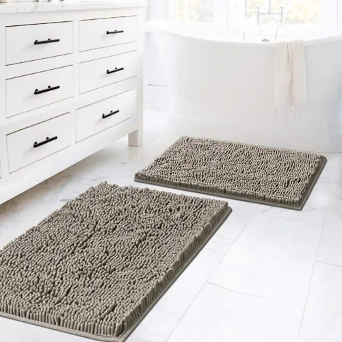 Miniatura 27 de H.VERSAILTEX Alfombras de Baño para Baño Antideslizantes de Felpa Chenille Extra Suaves y Absorbentes para Cuarto de Ducha Lavables a Máquina