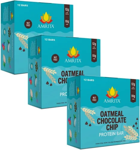 Miniatura 21 de Amrita Pack Variado Sin Frutos Secos de Barras de Proteína Veganas (Paquete de 12 x 3) Barra de Proteína a Base de Plantas de 11g a 12g Sin