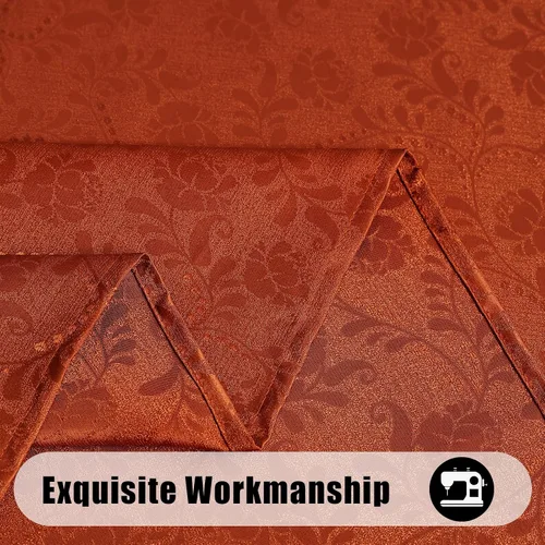 Miniatura 6 de Moosfor Mantel rectangular de Acción de Gracias de 60 x 84 pulgadas, mantel impermeable de damasco jacquard, manteles de tela lavable para fiestas