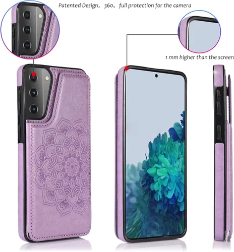 Miniatura 9 de Asuwish Funda compatible con Samsung Galaxy S21 Glaxay S 21 5G de 6.2 pulgadas y protector de pantalla de vidrio templado, accesorios