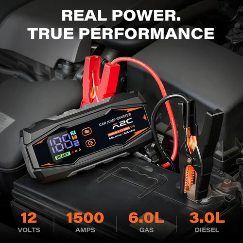 Miniatura 2 de A2C Arrancador de Coche, Caja Amplificadora de Batería de Litio de 12V, Cargador de Banco de Energía Portátil de 16800mAh, para Camión de Gasolina