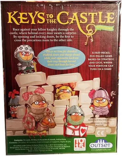 Miniatura 2 de Keys to the Castle - Incluye 54 cartas y 40 azulejos para construir un castillo para que tú y tus compañeros caballeros corran hasta la línea