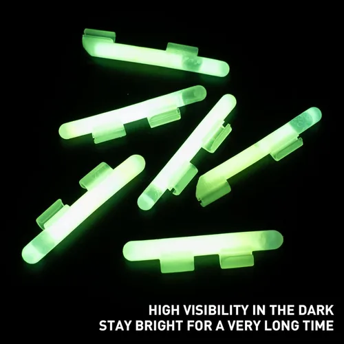 Miniatura 2 de QualyQualy Varillas brillantes de pesca con clip para bastón, luces de pesca para cañas, palos de luz para caña de pescar, kit a granel de 20 piezas