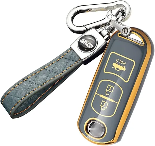 Miniatura 5 de ontto Funda de TPU suave para llave de protección completa compatible con Mazda 6 2 5 3 8, Beige