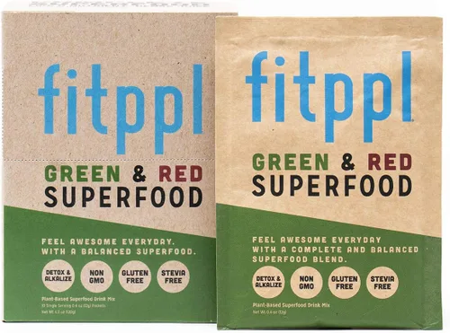 Superalimento alcalinizante vegano verde y rojo | Ingredientes orgánicos Camu, Chlorella, Spirullina y Moringa para apoyo inmunológico | Suplemento