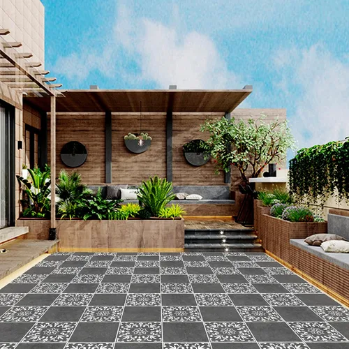 Miniatura 3 de 2 plantillas grandes de 12 x 12 pulgadas de mandala para piso, azulejos, paredes, tela, madera y muebles, plantillas de flores reutilizables