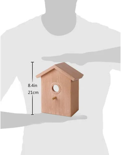 Miniatura 6 de Ochine Casa para pájaros con ventosa fuerte, casa de pájaros de madera, ventana transparente, comedero para pájaros al aire libre, jaula para nido
