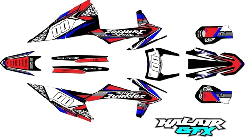 Miniatura 10 de Kit de gráficos para KTM Enduro 2-Stroke 150 EXC, 250 EXC y 300 EXC años 2020, 2021, 2022 y 2023 Rugged Series Magenta 16 Mil - Adhesivo de carreras