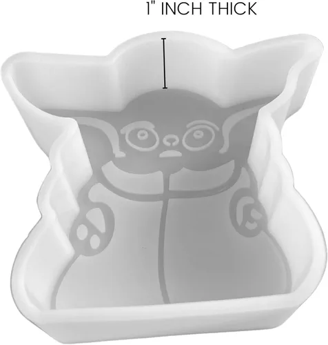 Miniatura 3 de Baby Yo Da - Molde de silicona para freshie, tamaño 4.25 pulgadas de ancho x 3.75 pulgadas de largo x 1 pulgada de profundidad, diseño de Yo Da