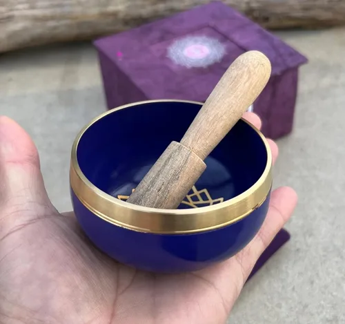 Miniatura 3 de Cuencos tibetanos con mazo y cojín (chakra corona)