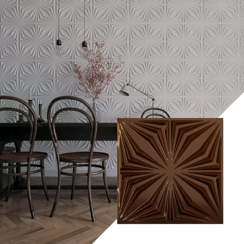 Miniatura 15 de Ekena Millwork WP20X20AHWH 19 5/8 pulgadas de ancho x 19 5/8 pulgadas de alto Asher EnduraWall Decorativo 3D Panel de pared cubre 2.67 pies cuadrados