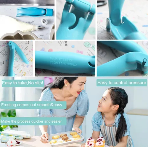 Miniatura 2 de Juego de bolígrafos para decoración de pastelería para glaseado, boquilla, fondant, pastel, azúcar, manualidades, decoración