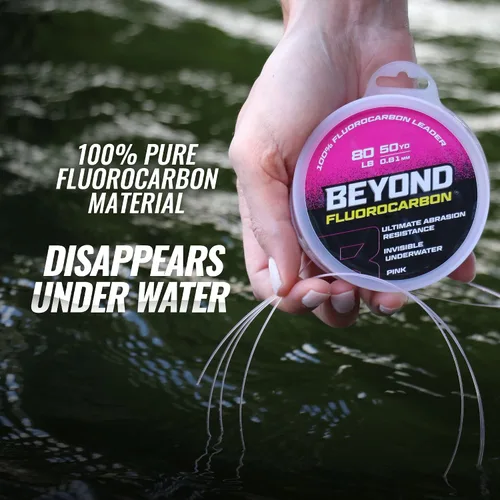 Miniatura 4 de Beyond Fluorocarbon Leader - Línea de pesca 100 % puro de fluorocarbono, altamente resistente a la abrasión, invisible bajo el agua, resistente a