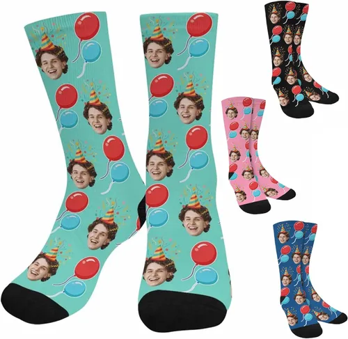 Miniatura 93 de Artsadd Calcetines personalizados para mujeres y hombres, amantes de los perros y gatos, regalos divertidos unisex personalizados