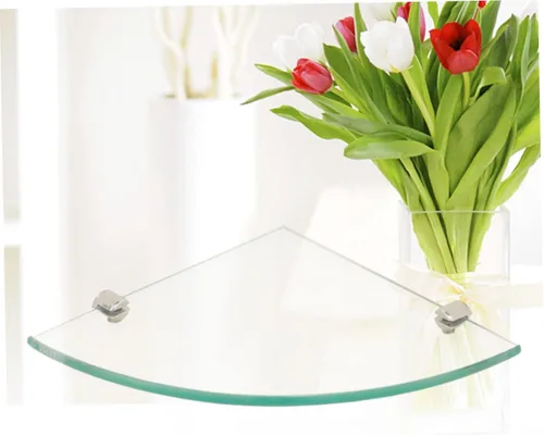 Miniatura 9 de Estante esquinero de cristal montado en la pared, soporte de almacenamiento de baño, organizador de ahorro de espacio para ducha y tocador