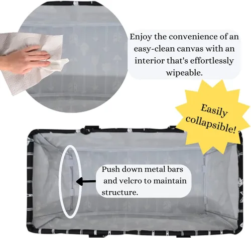 Miniatura 2 de NGIL Bolsa de comestibles reutilizable extra grande plegable de gran tamaño para comestibles, almacenamiento, picnic, playa, Flecha-negro