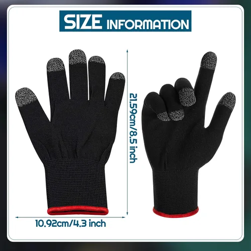 Miniatura 2 de Syhood PUBG - Juego de 4 pares de guantes de juego para videojuegos, controladores móviles, antisudor, transpirables, táctiles, altamente sensibles