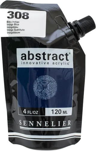 Miniatura 17 de SENNELIER Pintura acrílica abstracta innovadora para cuerpo pesado, bolsa de 16.9 fl oz, blanco titanio