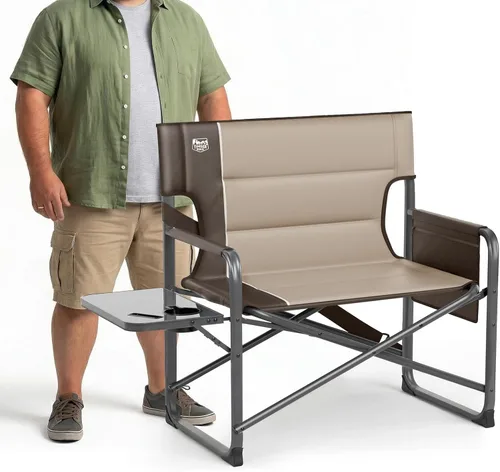 Miniatura 15 de Timber Ridge XXL - Silla de director – Silla de camping plegable resistente para adultos, capacidad de 500 libras, asiento acolchado extra ancho