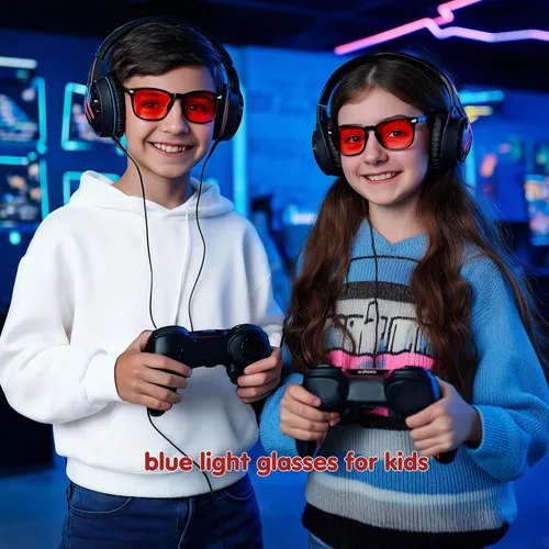 Miniatura 5 de Lentes de bloqueo de luz azul para niños y niñas, TR90, irrompibles, antirreflejos, UV400 de 2 a 18 años 1 Par Mix-Y