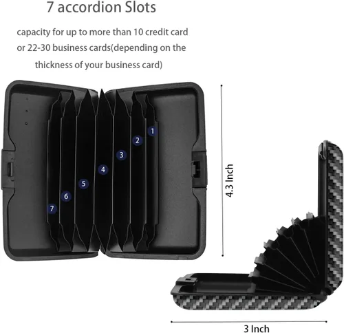 Miniatura 5 de Mini tarjetero para mujeres u hombres, bloqueo RFID, funda rígida para tarjetas de identificación, cartera de viaje
