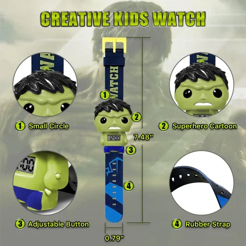 Miniatura 3 de econoLED Kids Watch, Kids Wrist Watch, Superhero Outdoor Kids Sport Watches with Adjustable Strap for Boys Girls, Kids Gift for Birthday, Christmas
